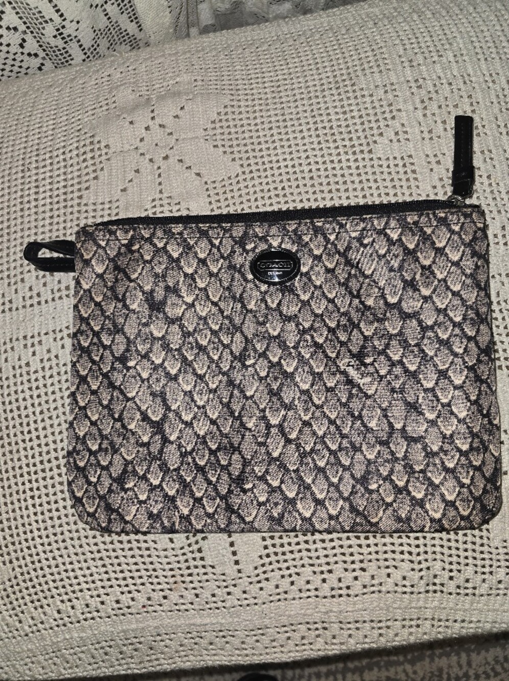 Coach Weekender Snake Print Pouch , Pouch Only Zipper